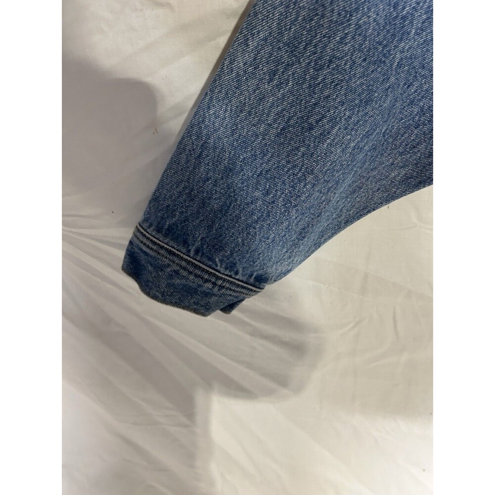 Vintage Levis Denim Jacket Mens Blue Jean Grunge 90s Y2K Pennsylvania Railroad - Picture 7 of 16